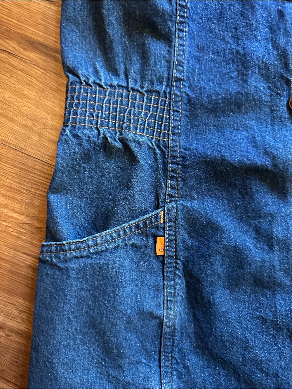 1970s Levi's Denim Tank Dress Button-Front - Picture 4 of 16